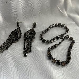 Black and Clear gem costume set